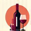 Italian wine bottles and glasses with grapes