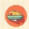 Icon representing catering services, perhaps a covered food platter.