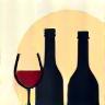Icon representing a wine bar, perhaps wine bottles and a glass.